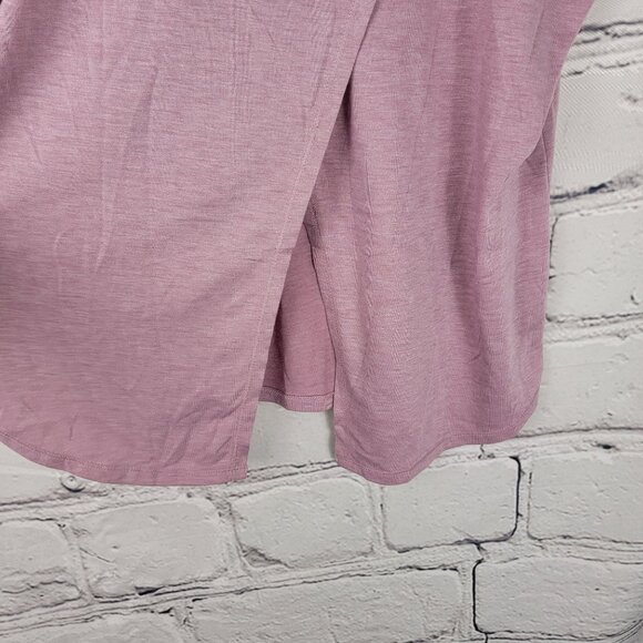 YOGALICIOUS Womens L Pink Open Back Yoga Shirt Short Sleeve Athleisure Workout - Picture 4 of 5
